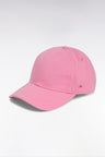 Casquette unie en piqué coton rose broderie nœud papillon