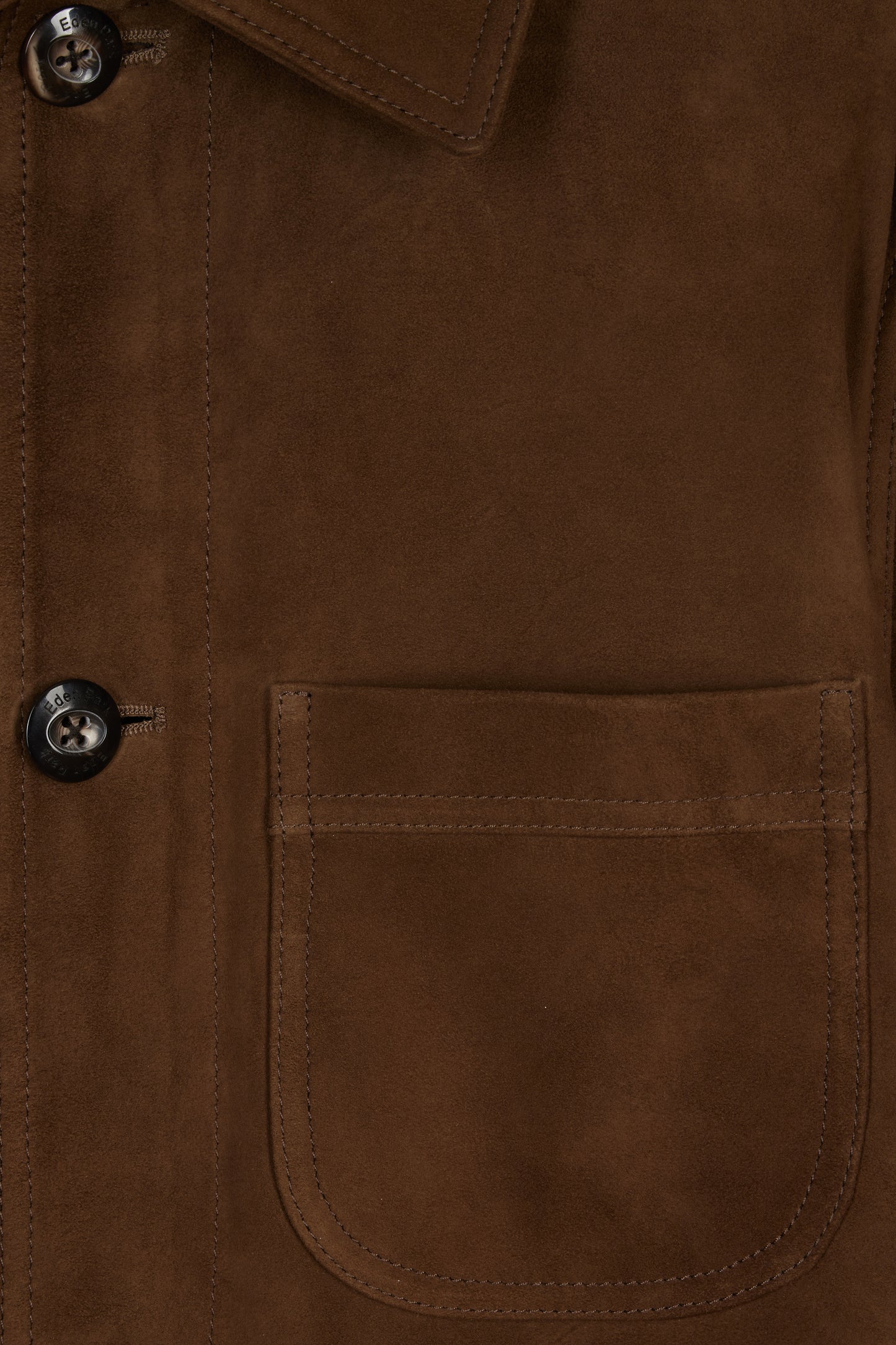 Brown suede leather overshirt