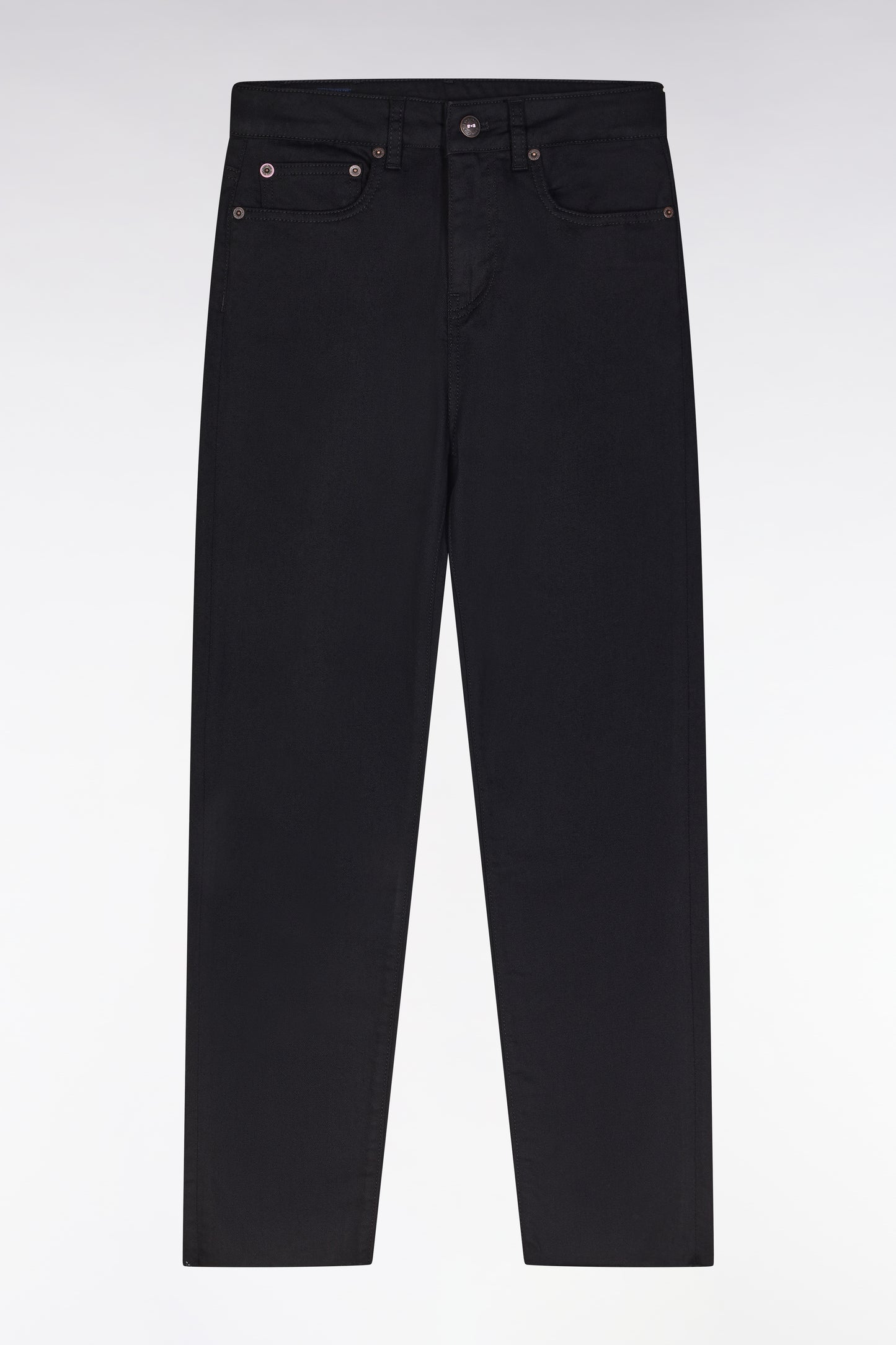 Slim-fit black stretch denim 5-pocket jeans