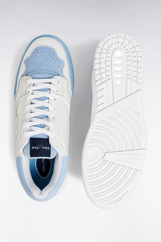 Sneakers EP10 en cuir blanches et bleu