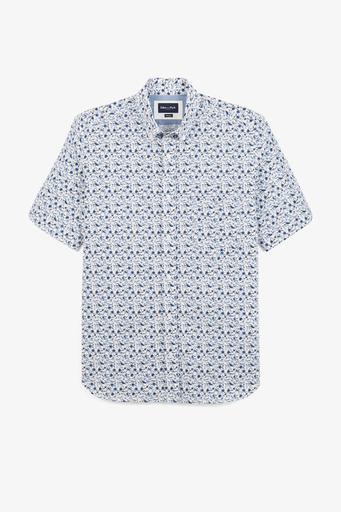 White blouse with exclusive floral print - Image 2