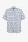 White blouse with exclusive floral print