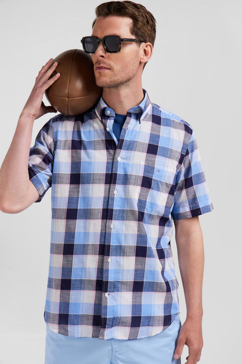 Checked blue shirt - Image 3