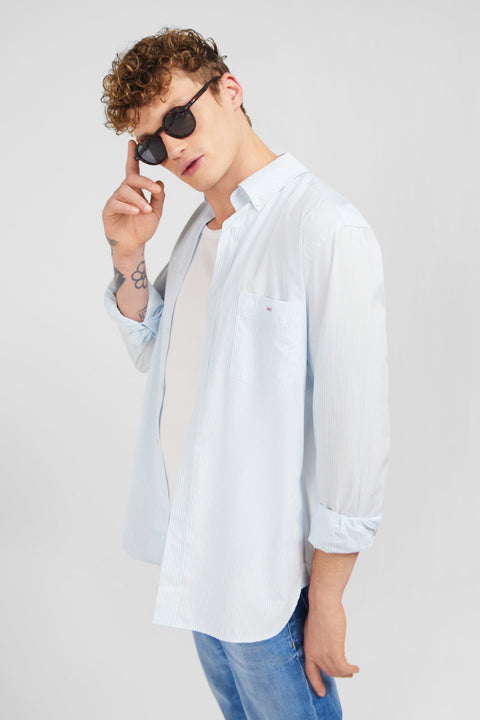 Chemise bleu clair à rayures - Image 3