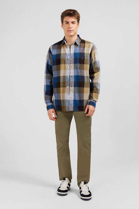 Blue checked shirt - Image 1