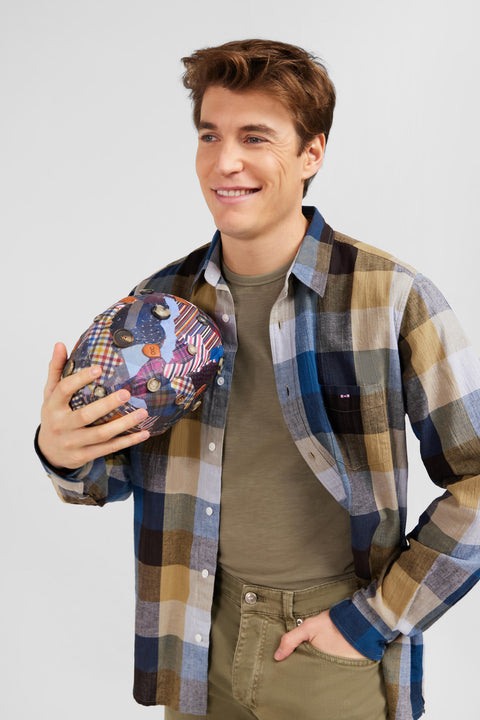 Blue checked shirt - Image 3