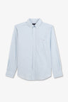 Chemise bleu clair en coton dobby