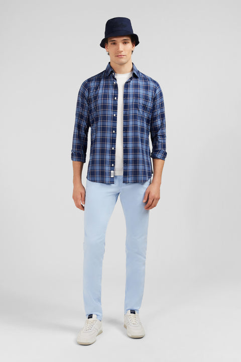 Blue checked shirt - Image 1