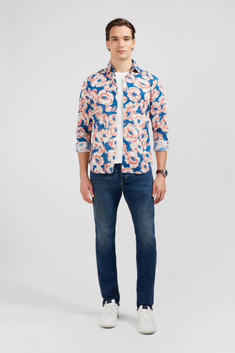 Chemise en voile de coton imprimée larges fleurs - Image 1