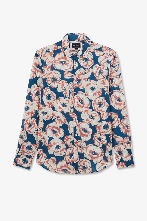 Chemise en voile de coton imprimée larges fleurs - Image 2