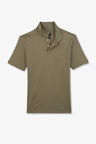 Polo beige uni à manches courtes