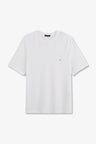 T-shirt blanc uni à manches courtes