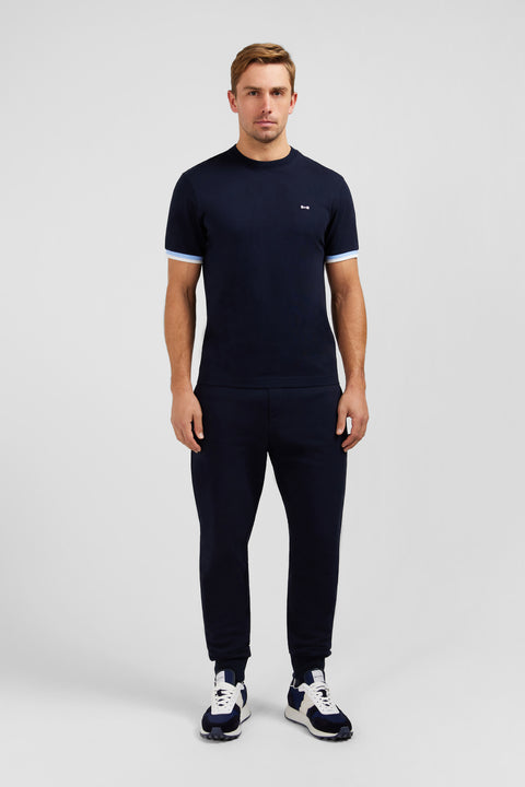 Navy blue T-shirt with Eden Park embroidery - Image 1