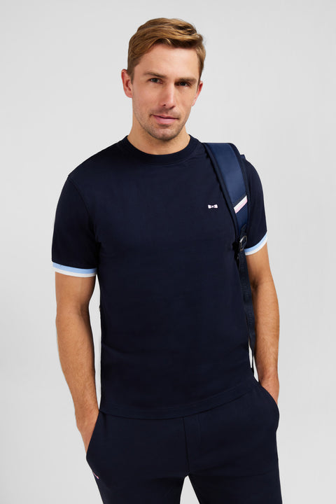 Navy blue T-shirt with Eden Park embroidery - Image 3