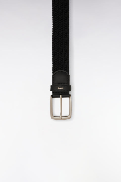 Ceinture élastique en caoutchouc uni noir - Image 2