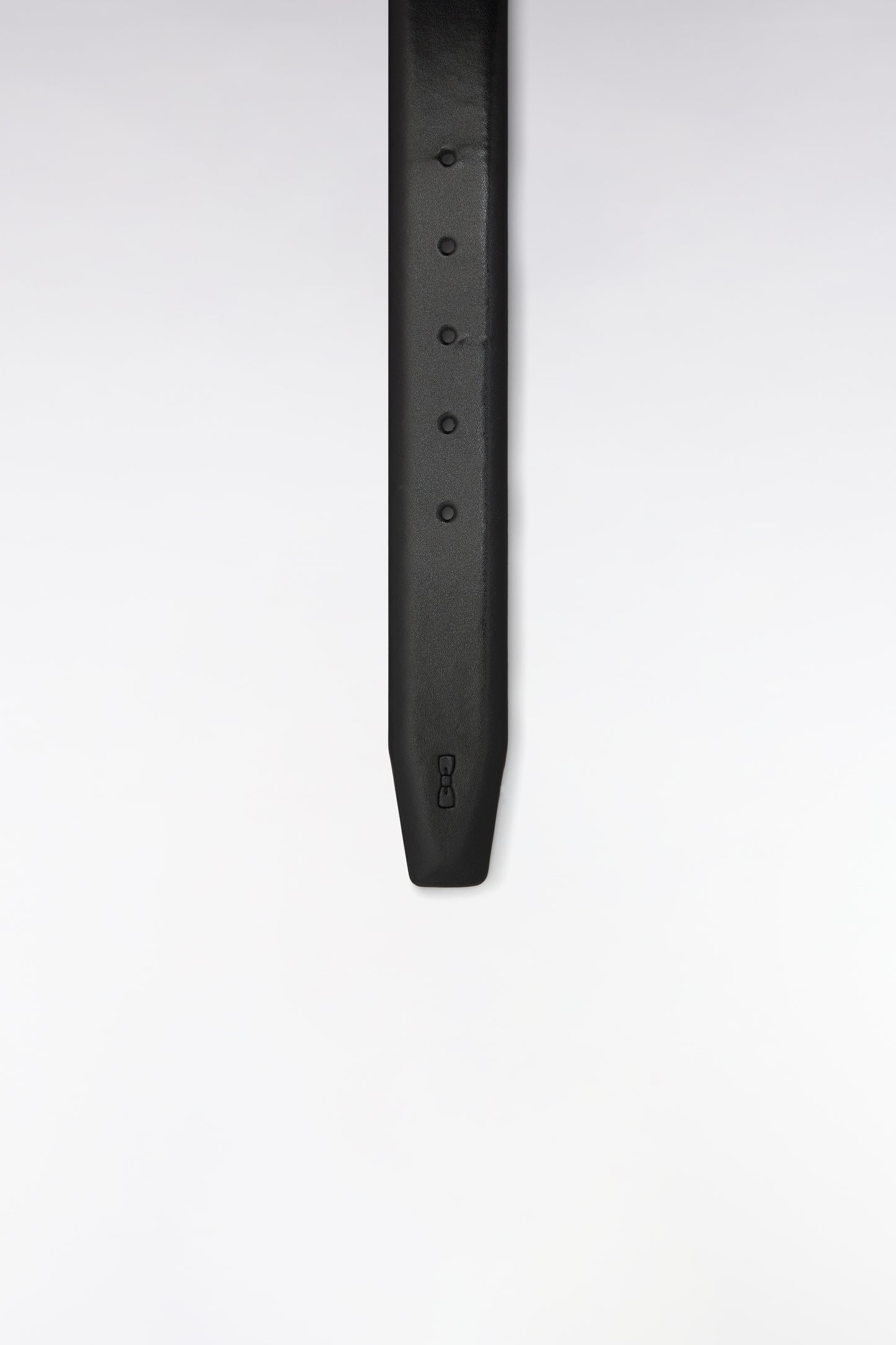 Ceinture en cuir lisse noire
