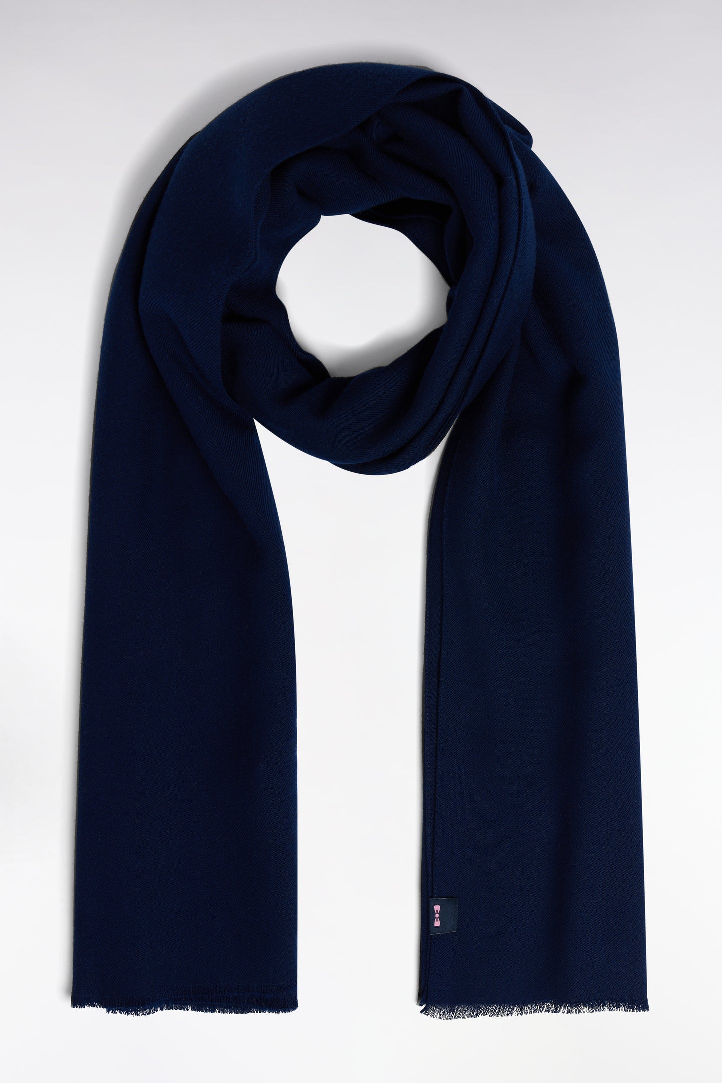 Écharpe fluide unie bleu marine