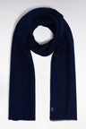 Écharpe fluide unie bleu marine