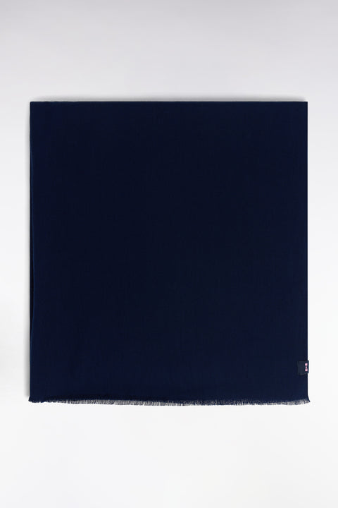 Écharpe fluide unie bleu marine - Image 3