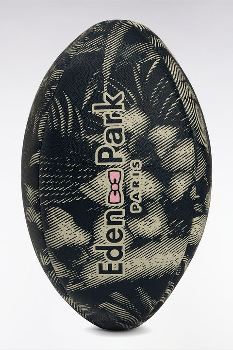 Ballon de rugby en caoutchouc imprimé palmiers - Image 1