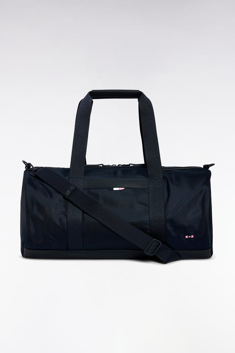 Sac de sport marine et noir en cuir et tissu - Image 2