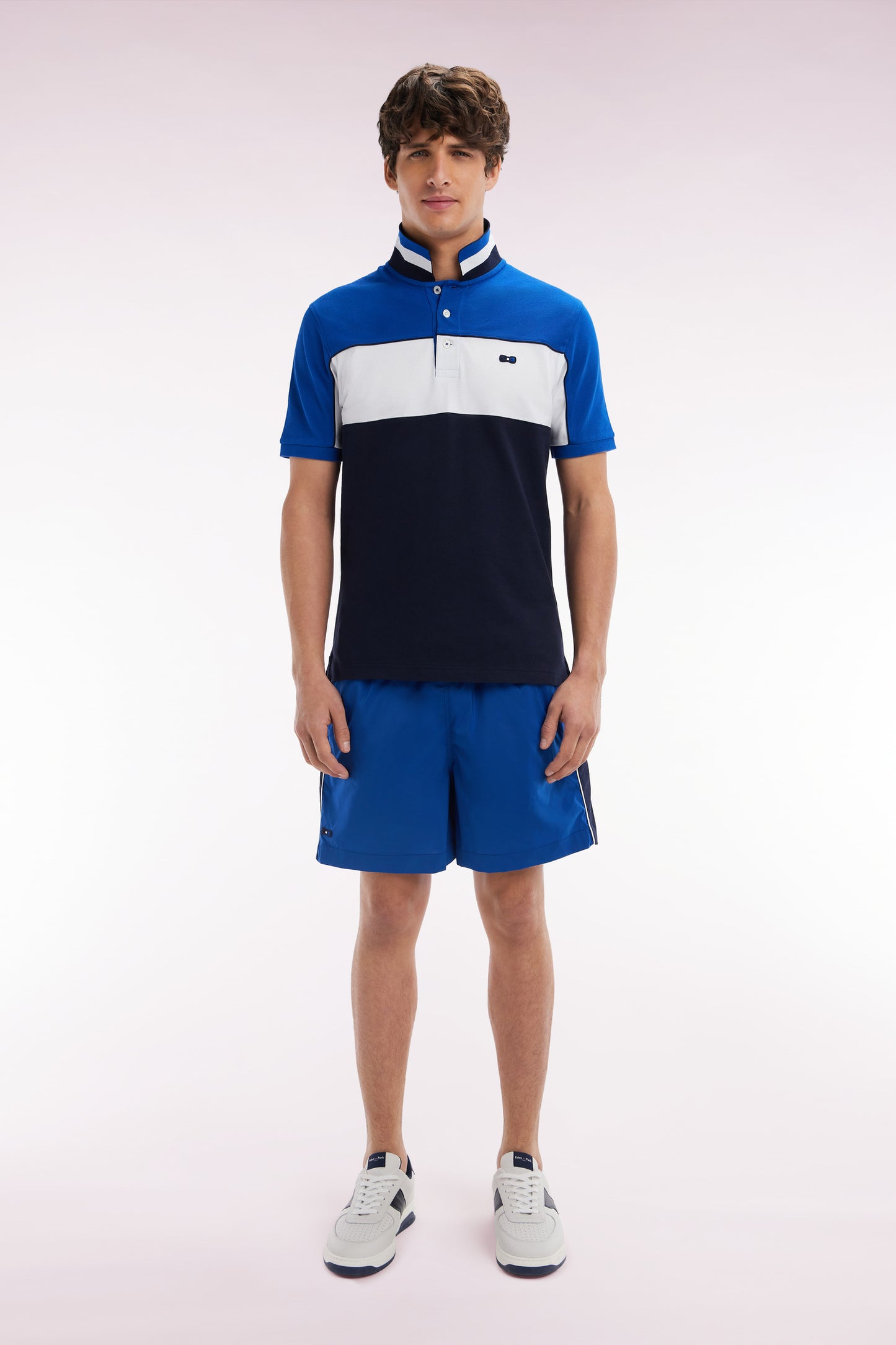 Maillot de bain tricolore marine
