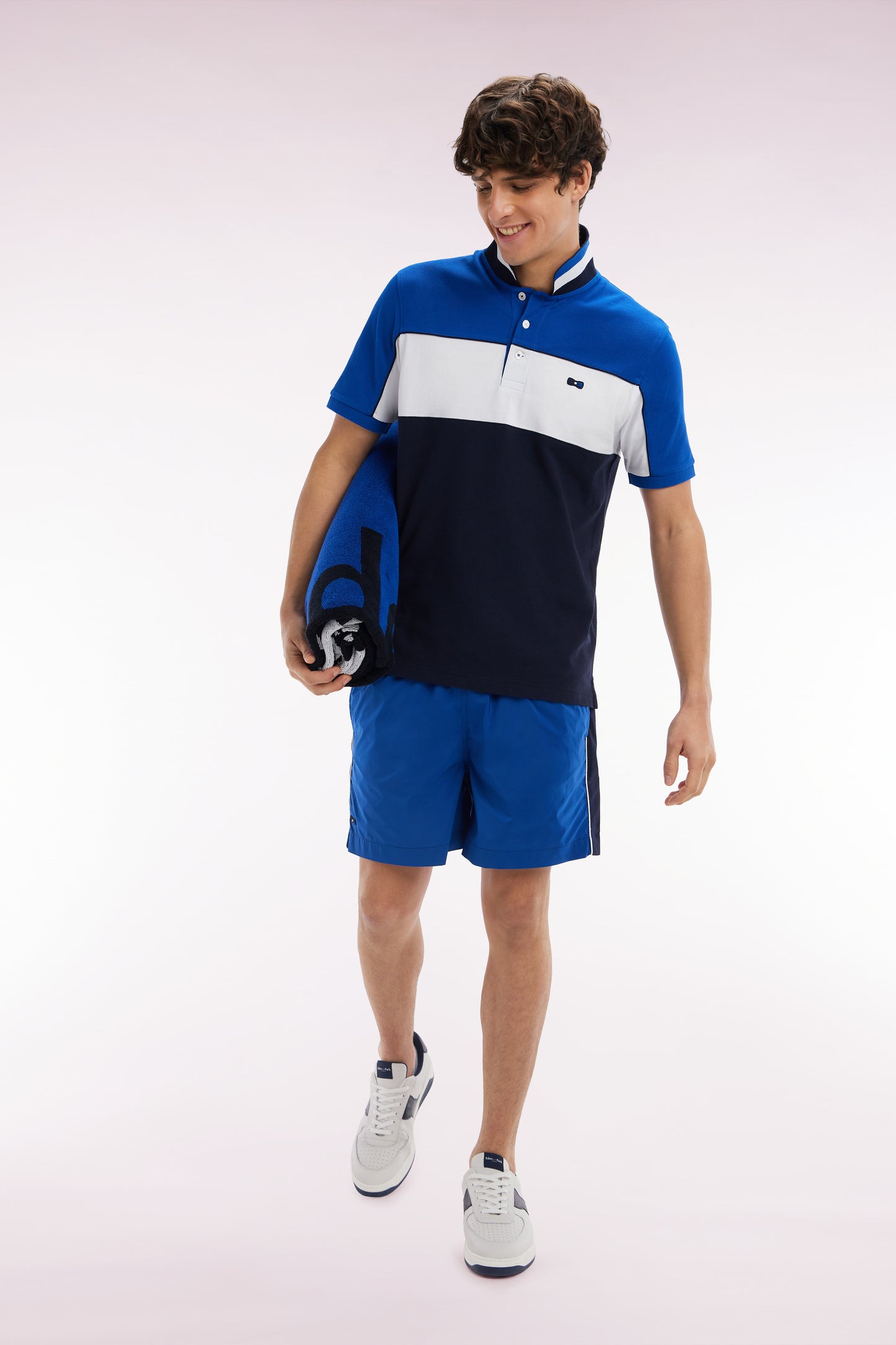 Maillot de bain tricolore marine