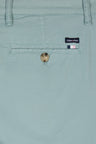 Pantalon chino sans plis en coton stretch gris moyen coupe droite