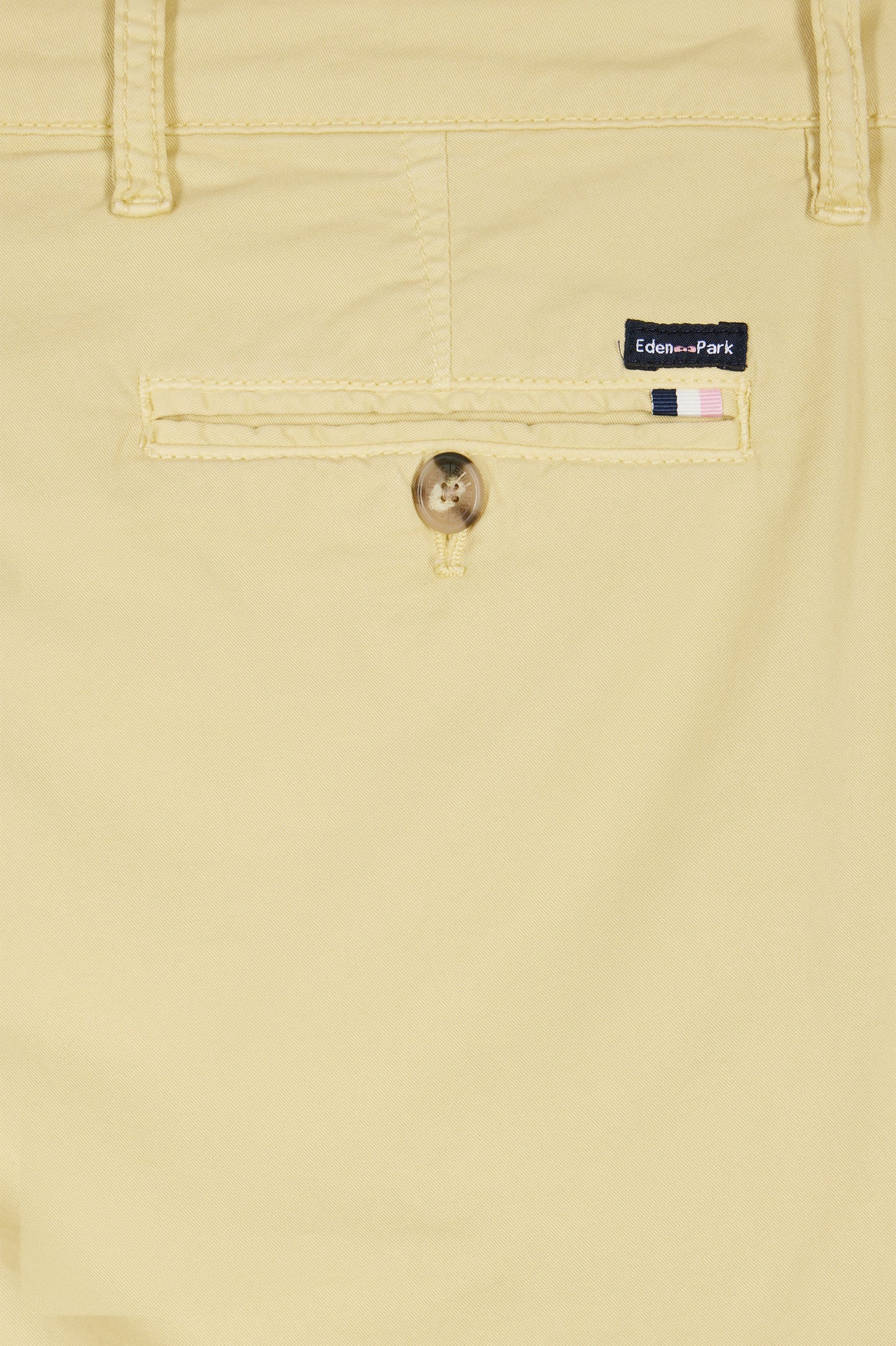 Ivory straight-cut stretch cotton pleat-free chinos