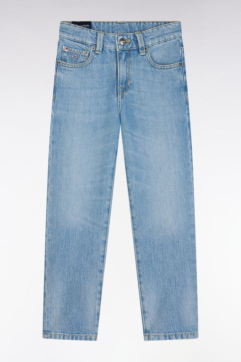 Jean 5 poches en denim clair coupe droite - Image 1