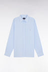 Chemise unie à poche plaquée en coton ciel