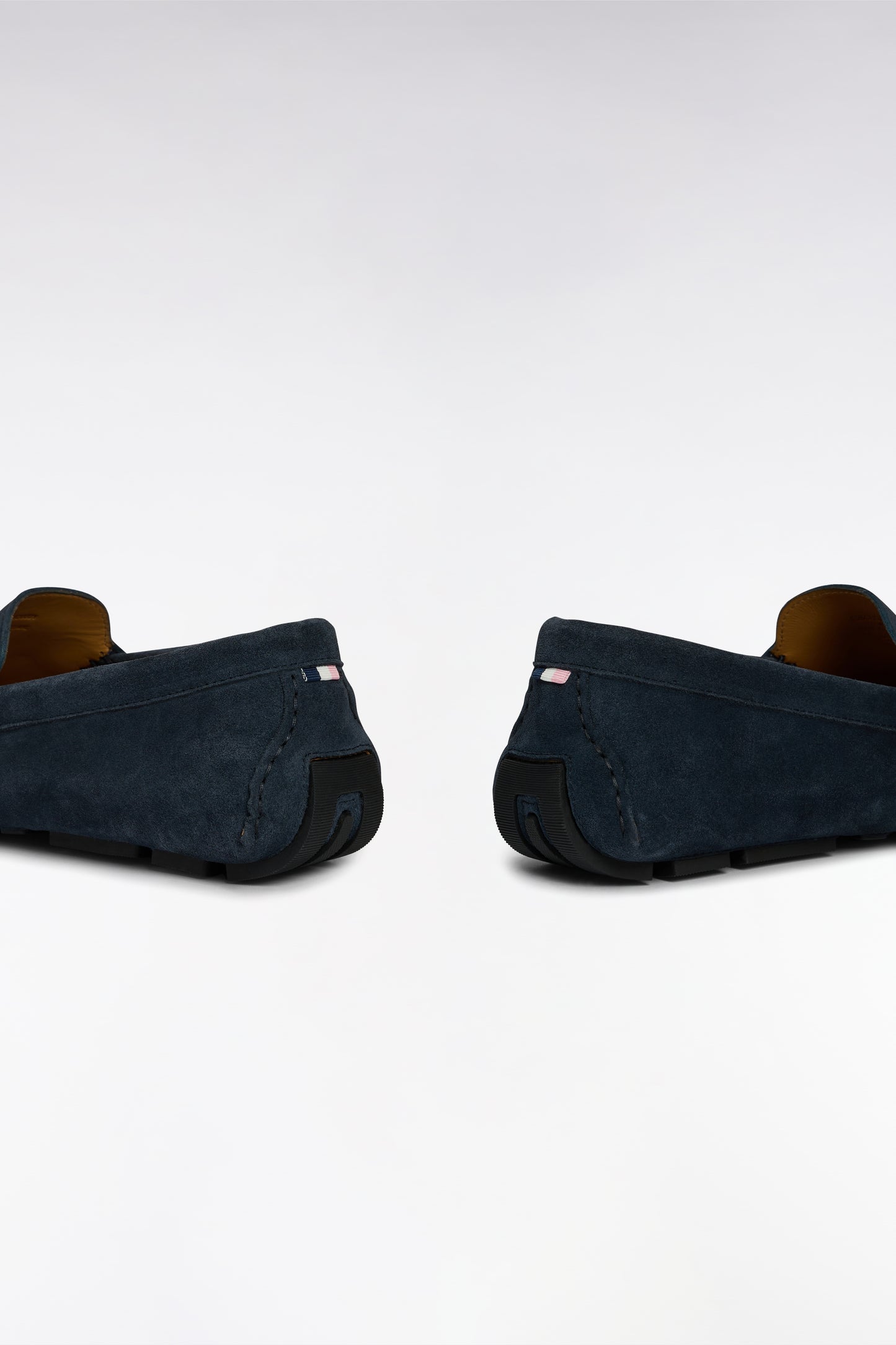 Mocassins en cuir suédé bleu marine