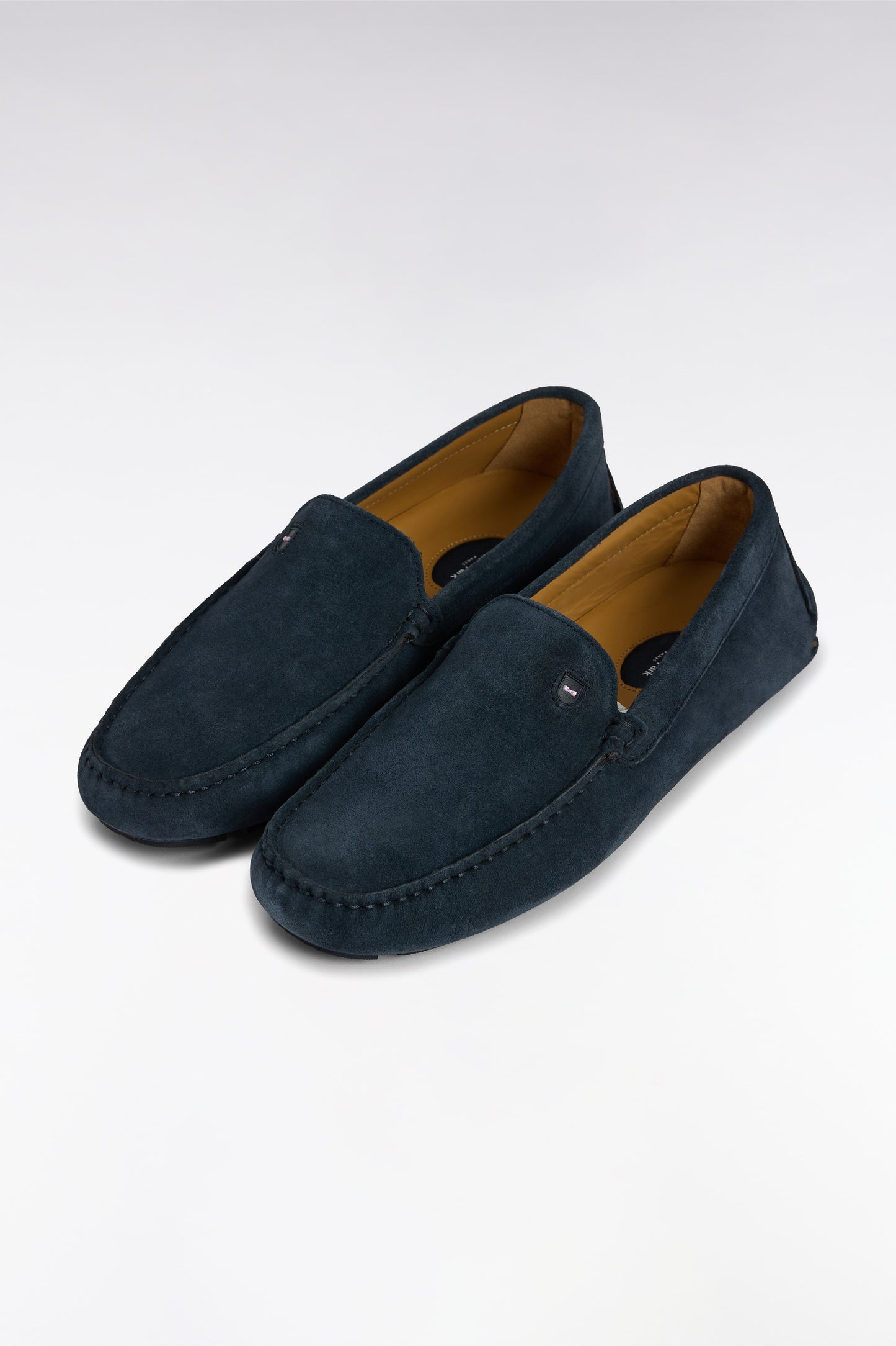 Mocassins en cuir suédé bleu marine