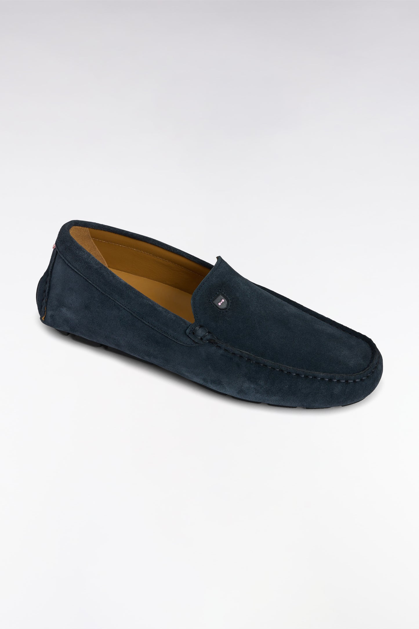 Mocassins en cuir suédé bleu marine