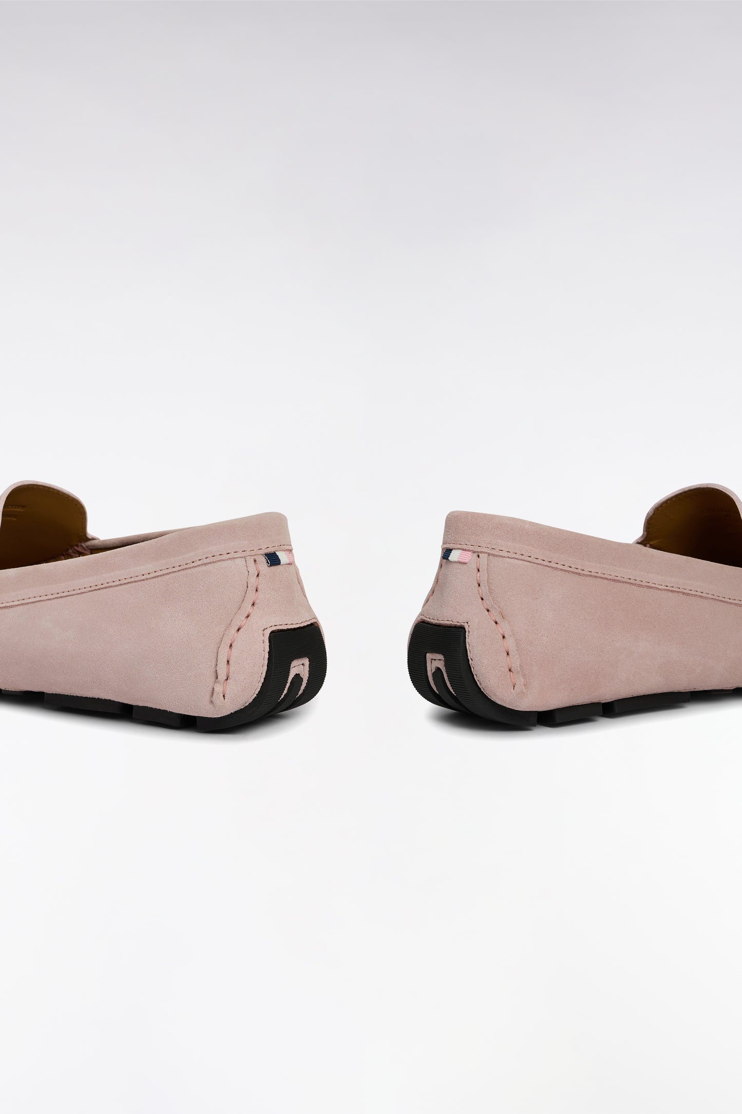 Mocassins en cuir suédé roses