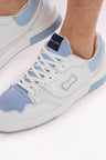 White and sea green EP10 leather sneakers