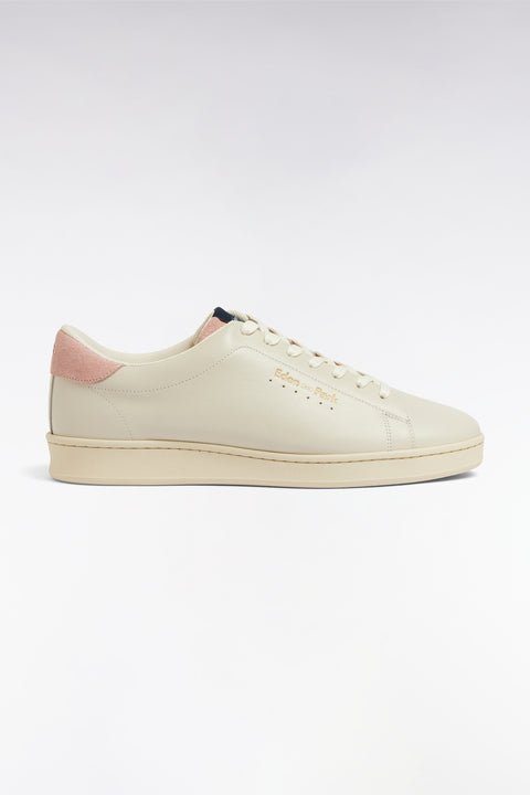 Baskets basses en cuir beige - Image 1