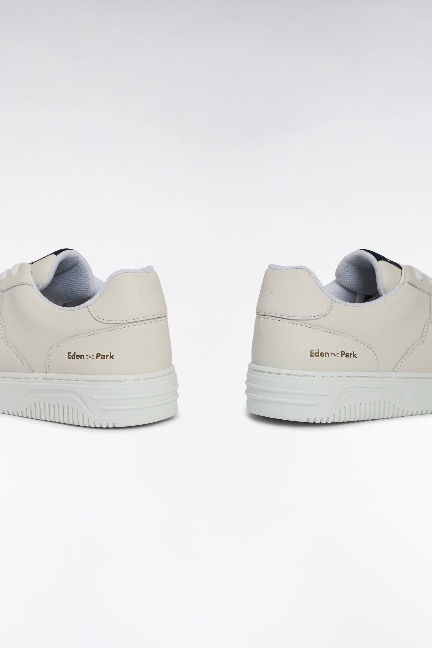 White perforated leather sneakers