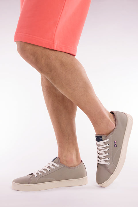 Baskets basses en coton beiges - Image 1