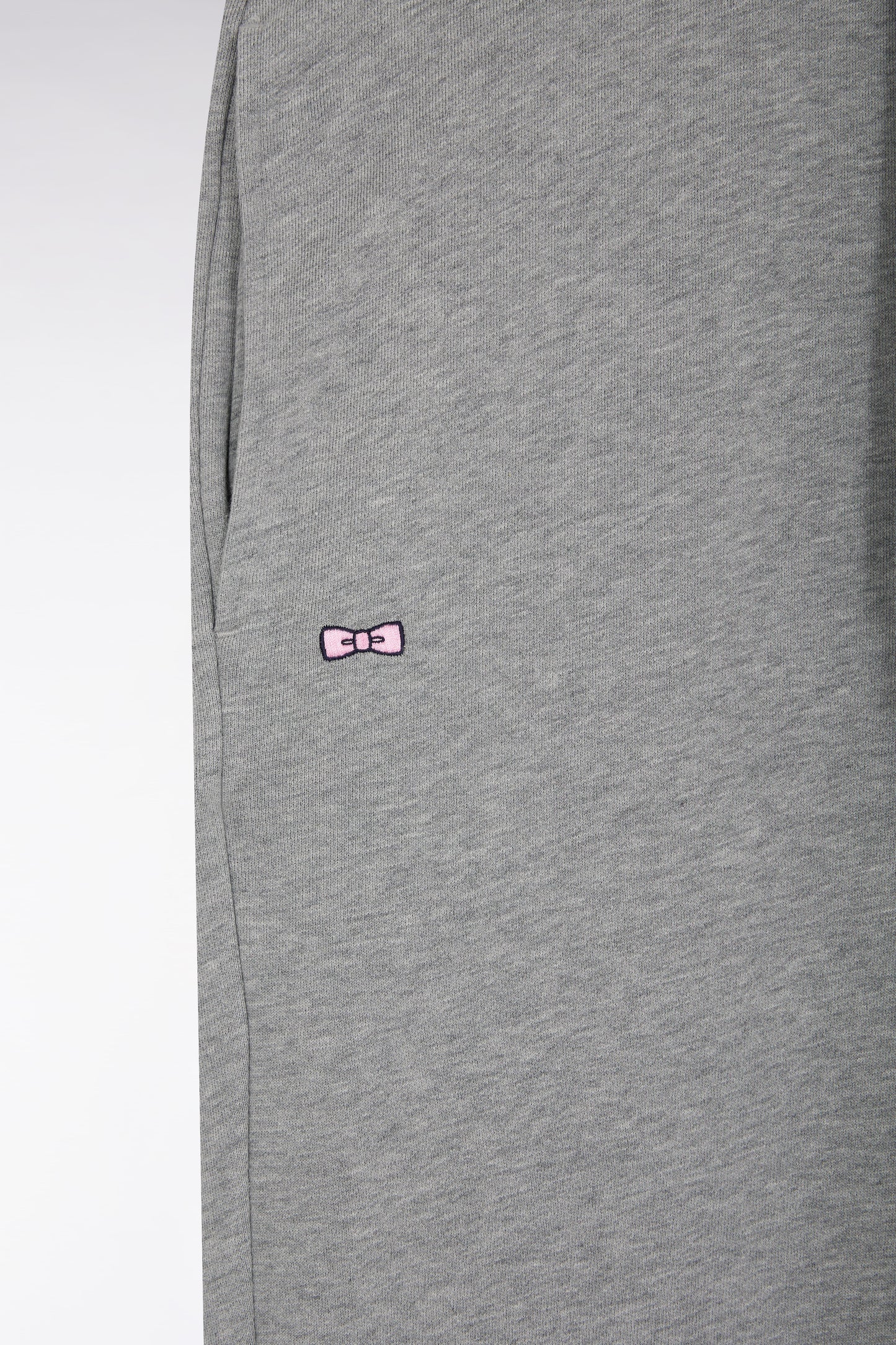 Jogging en molleton coton gris coupe droite