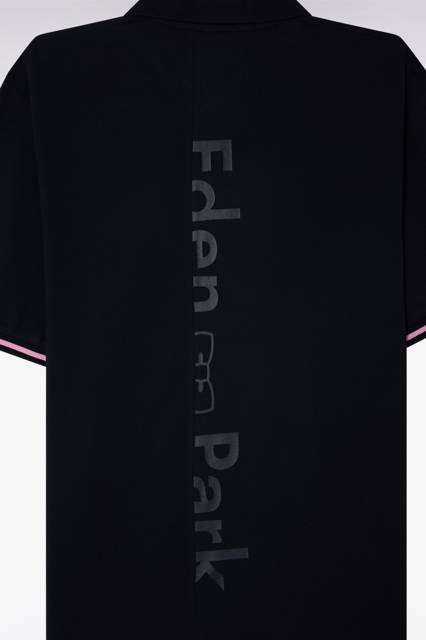 Relaxed-fit short-sleeved navy cotton piqué polo shirt with Eden Park back jacquard lettering