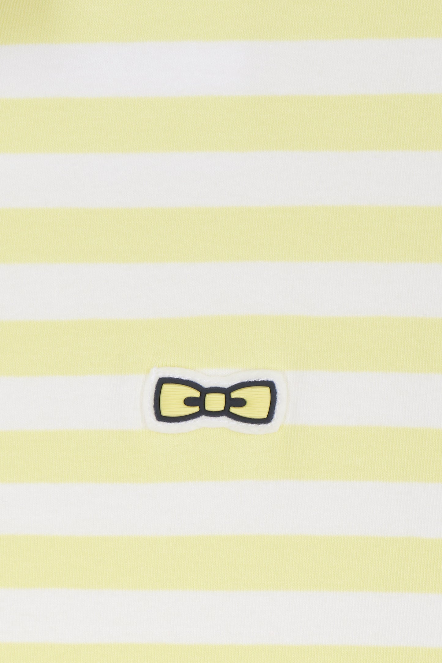 Slim-fit short-sleeved sailor polo shirt in yellow striped stretch cotton