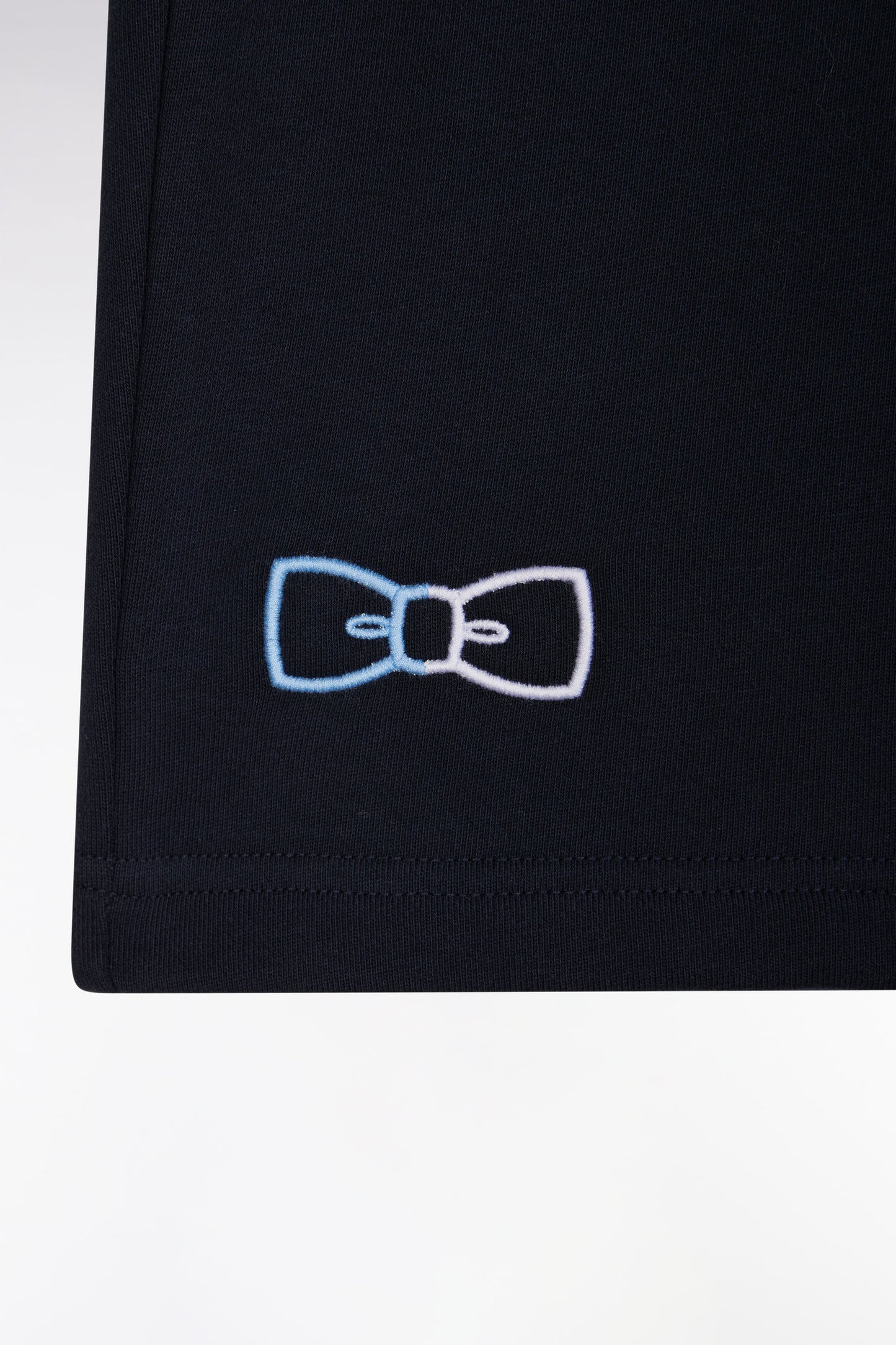 Relaxed-fit navy cotton fleece jogger shorts