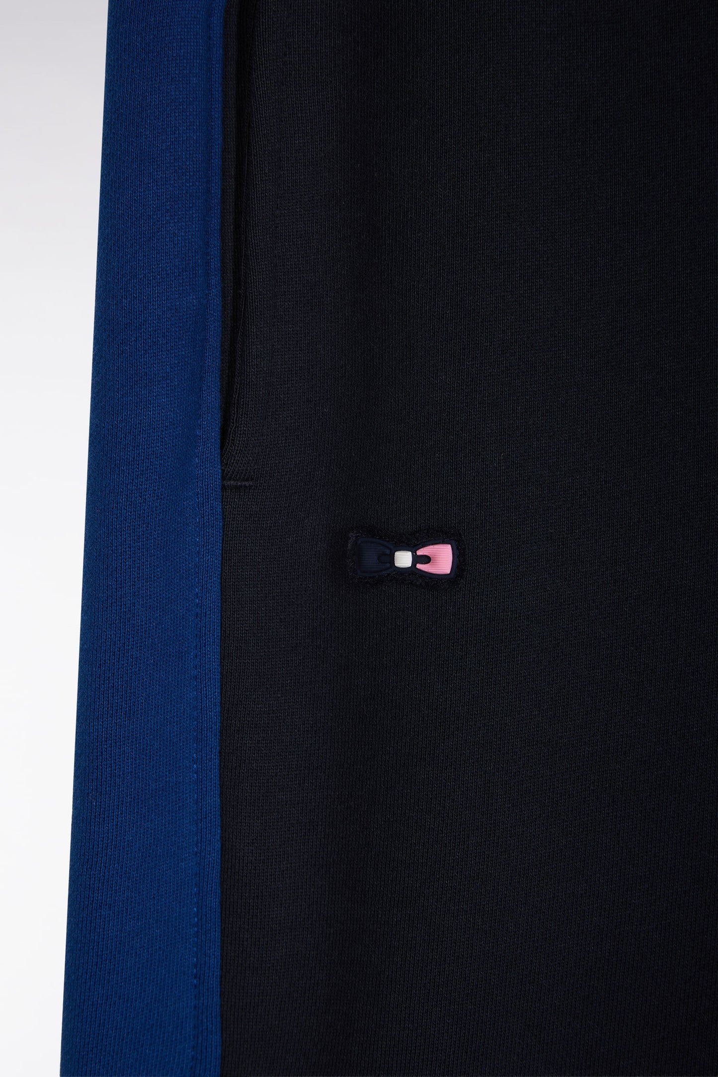 Relaxed fit navy cotton fleece shorts