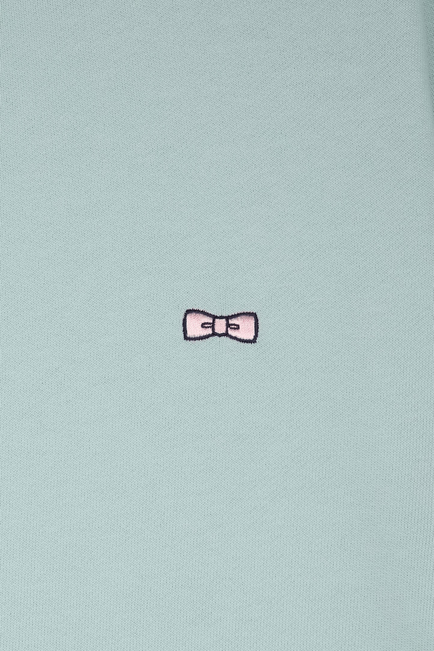 Straight-fit sea green cotton fleece sweatshirt