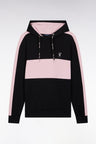Sweatshirt à capuche New Zealand en coton noir coupe décontractée