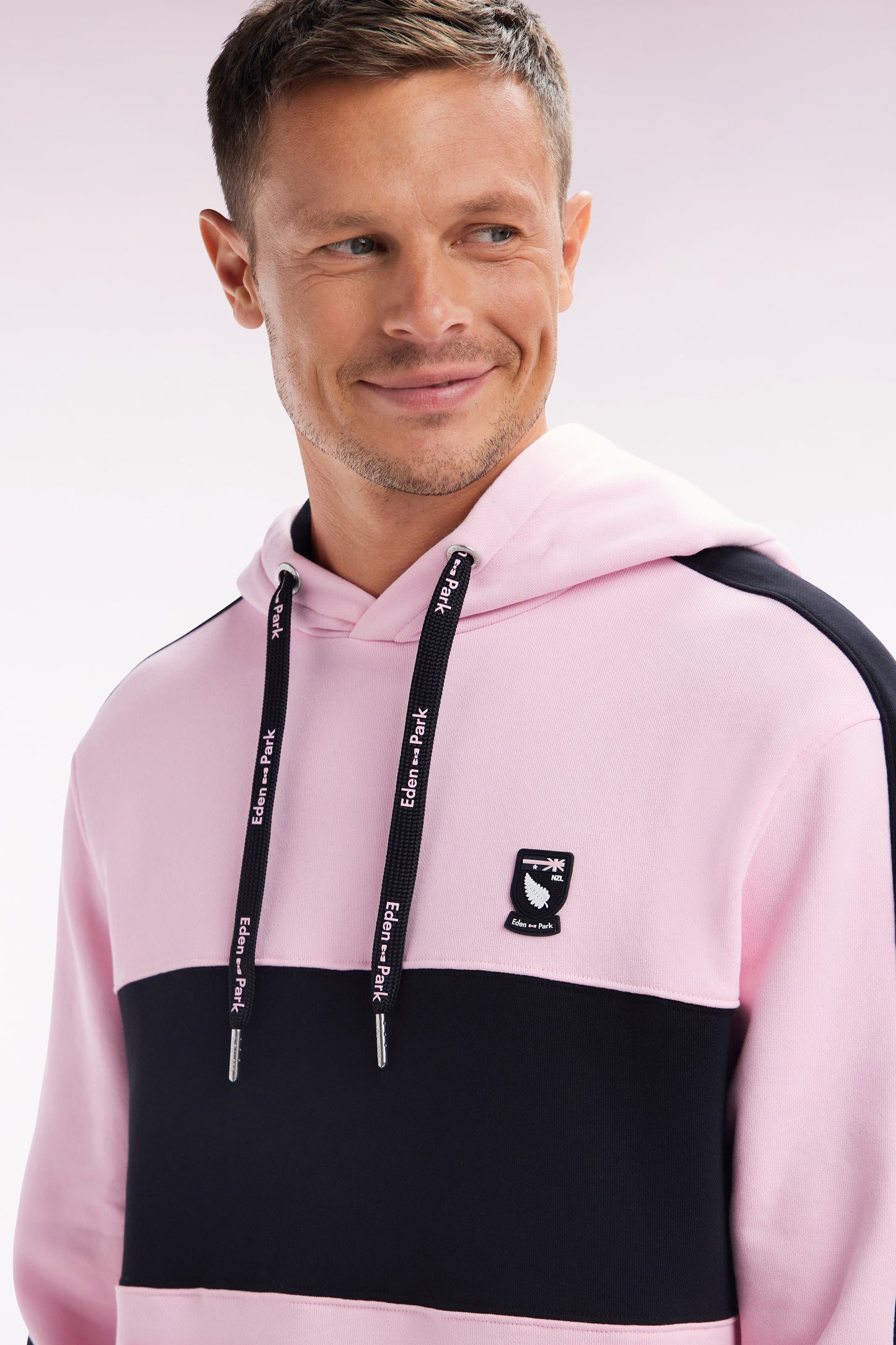 Relaxed-fit New Zealand pink cotton hoodie
