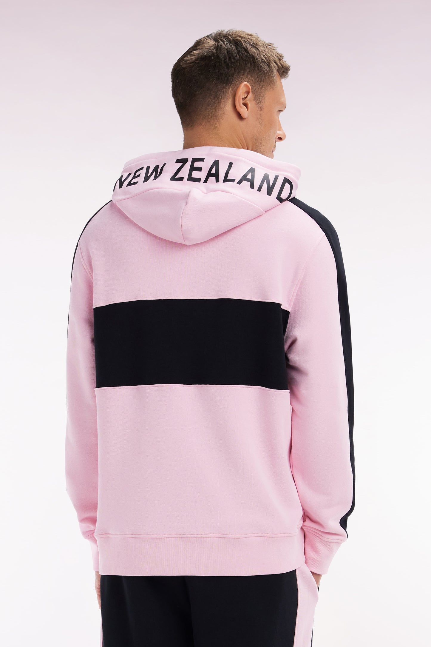 Relaxed-fit New Zealand pink cotton hoodie