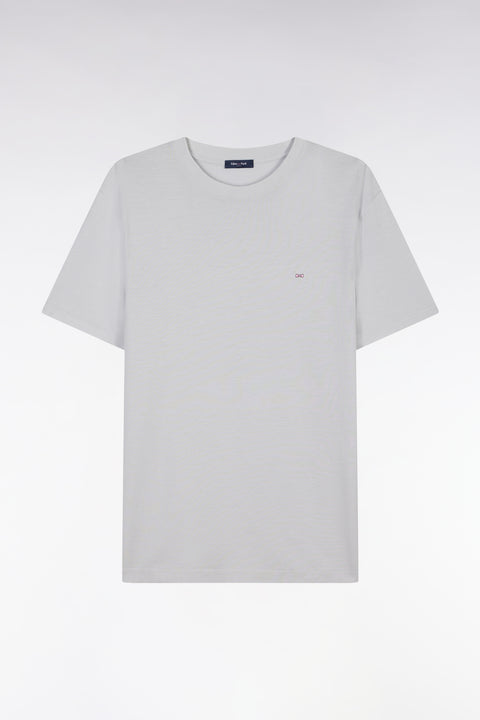 T-shirt gris clair coupe droite - Image 2