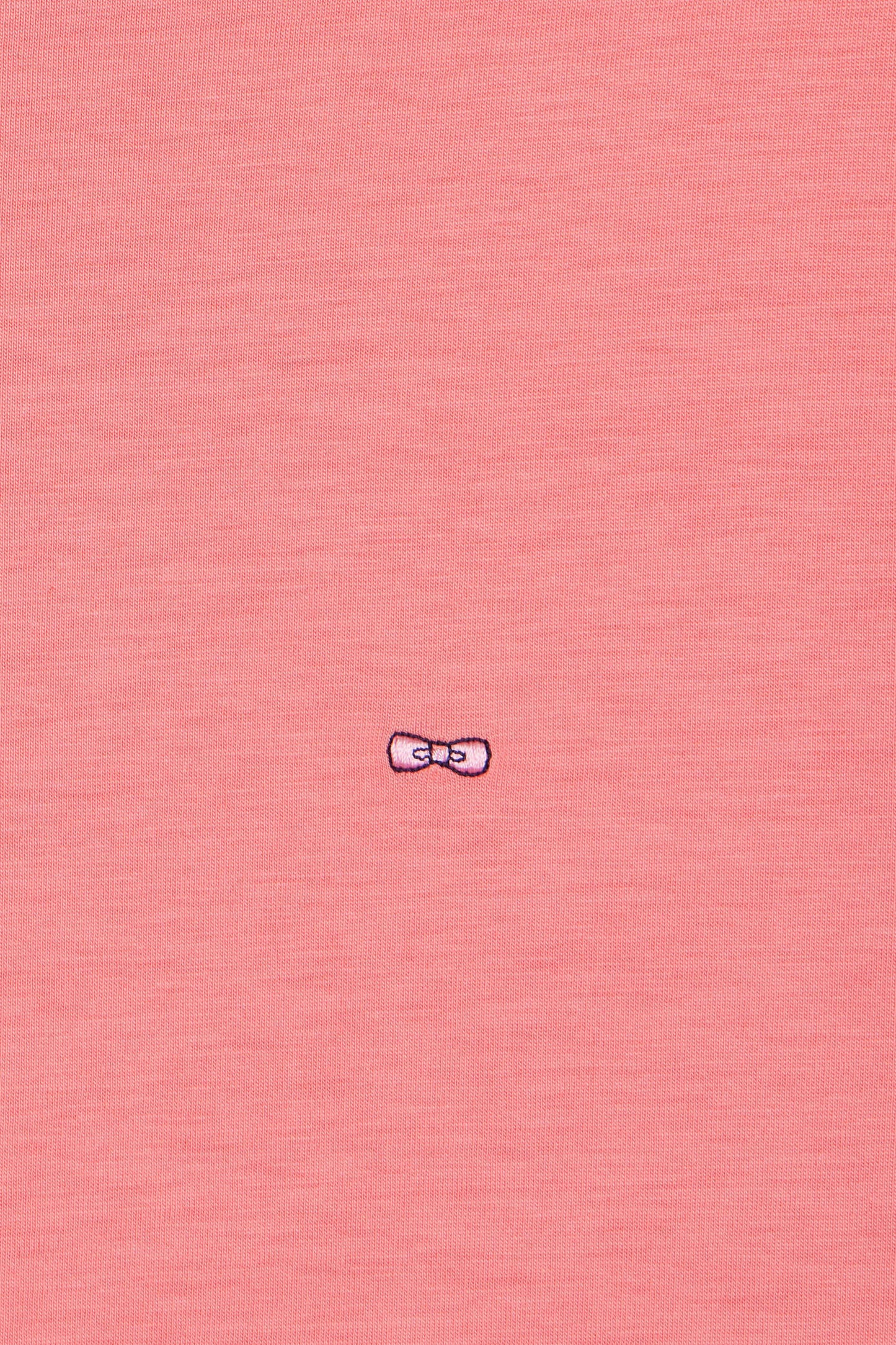 Straight-fit salmon pink short-sleeved T-shirt